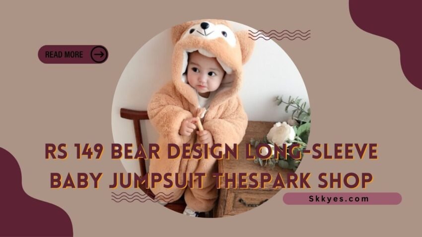 Rs 149 Bear Design Long-Sleeve Baby Jumpsuit TheSpark Shop